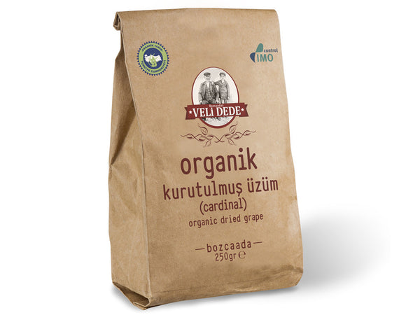 Organik Kurutulmuş Cardinal Üzümü, 250gr.